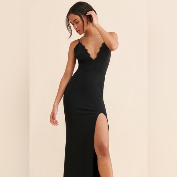 KATIE MAY Saylor Black Lace Gown S - Picture 2 of 13